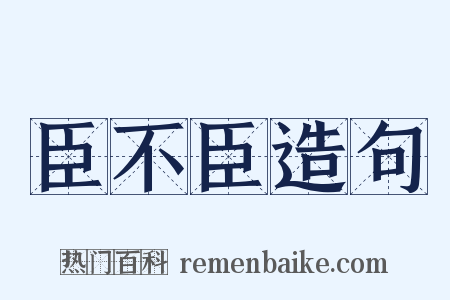 臣不臣造句是什么意思的图片